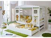 Dětská postel domeček SAFARI bílá